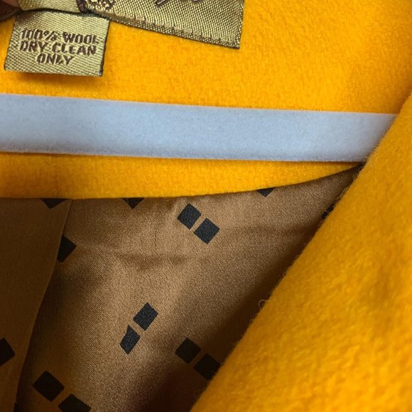 Anya Ponorovskaya Mustard Yellow Wool Coat Cropped - Picture 7 of 7